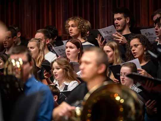 Academic Symphony Orchestra and the combined AMKL Choirs