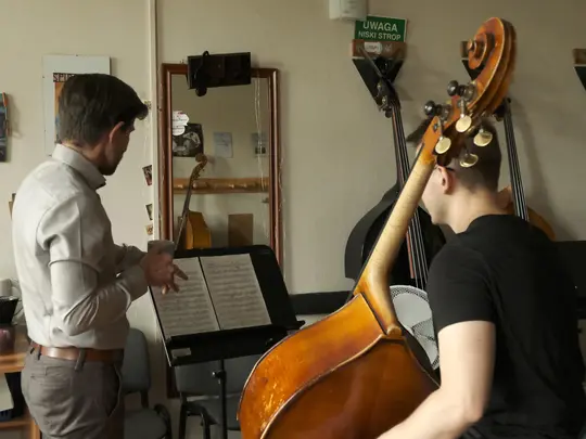 Dr hab. Krzysztof Firlus oraz uczestnik kursu