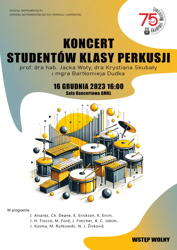 Koncert klasy perkusji 16 grudnia (Plakat).png