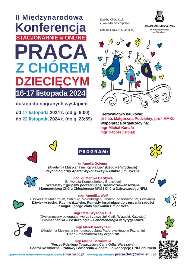 II Międzynarodowa Konferencja &bdquo;Praca z ch&oacute;rem dziecięcym&rdquo;