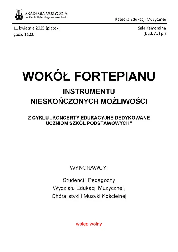 Wok&oacute;ł fortepianu - instrumentu nieskończonych możliwości