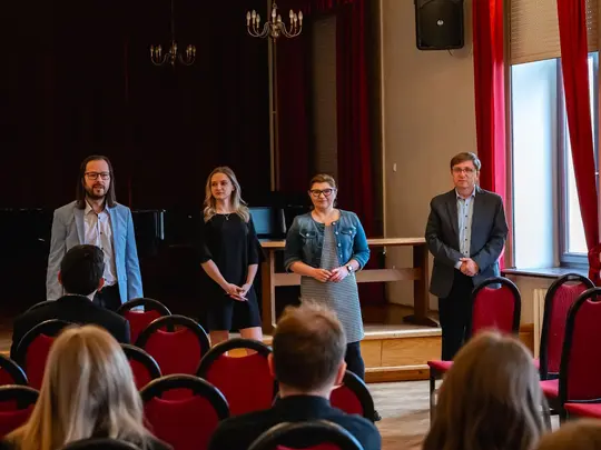 Welcome of the Candidates by the Authorities of the Second Faculty: PhD hab. Piotr Rojek, prof. AMKL, Dean of the Second Faculty; mgr Adam Jezierzański, Vice-Dean of the Second Faculty and the Department of Teaching and Student Affairs: mgr Paulina Deksyme