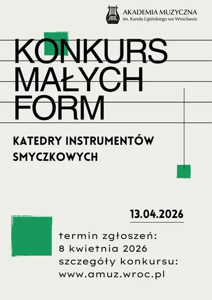 Konkurs Małych Form Katedry Instrumentów Smyczkowych