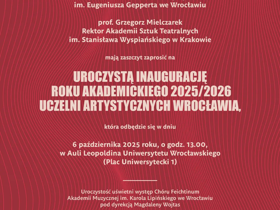 plakat informujacy o inauguracji