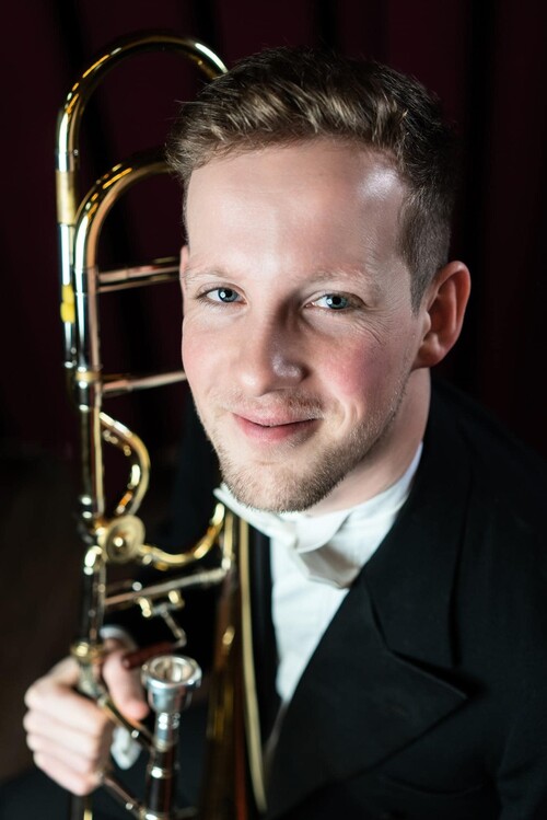 Wojciech Prokopowicz z puzonem