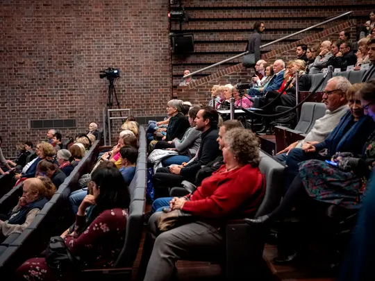 The audience gathered during the open rehearsal