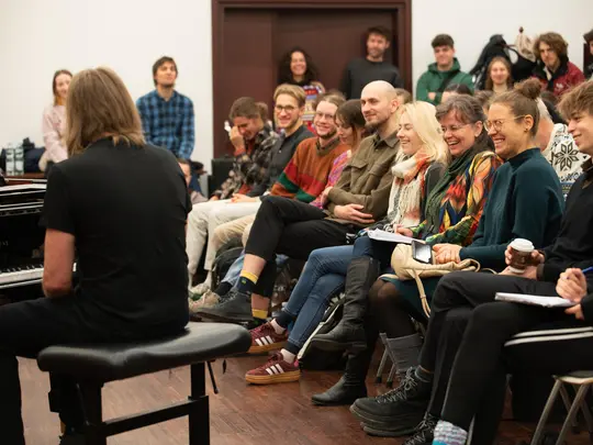 Leszek Możdzer and participants of the Jazz Masterclass Możdzer Danielsson Fresco workshops