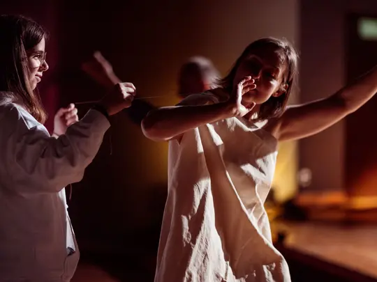 Music and movement performance entitled "Nourish Yourself with Drops of Frankincense and Cardamom Juice"