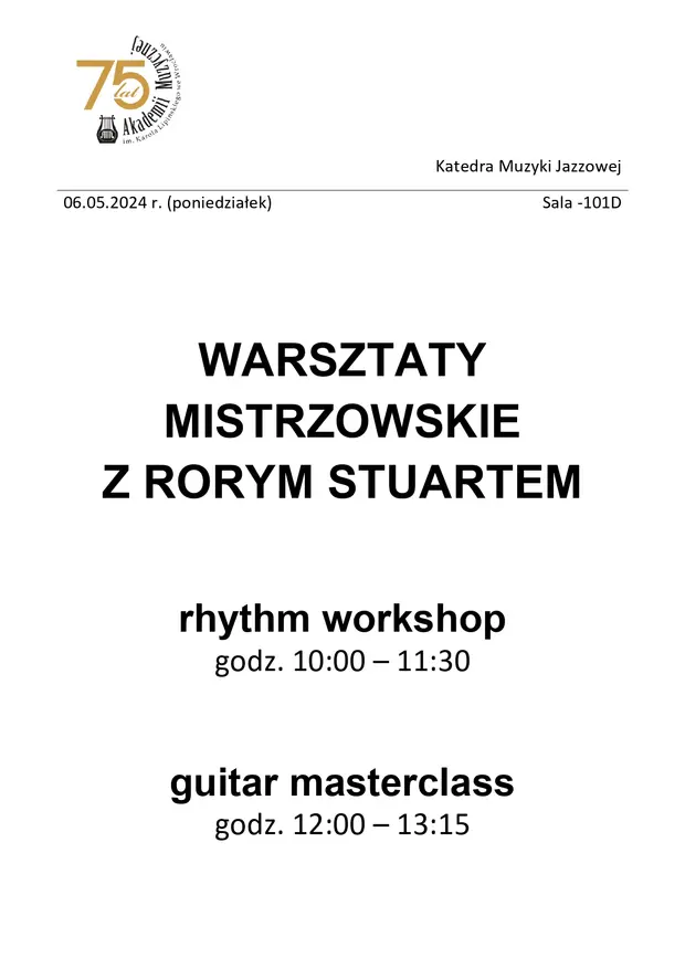 Warsztaty mistrzowskie z Rorym Stuartem