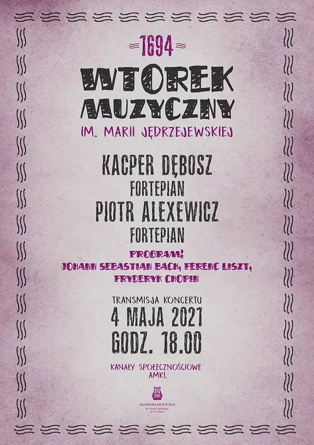 1694 Wtorek Muzyczny im. Marii Jędrzejewskiej