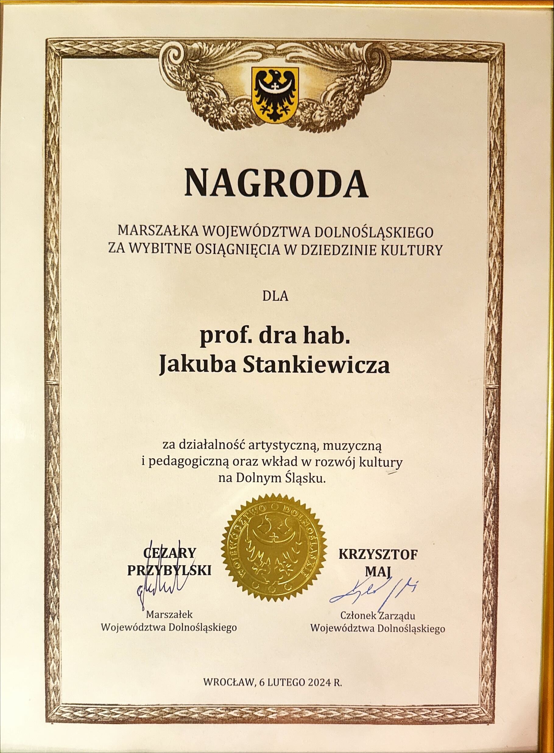 Prof. dr hab. Jakub Stankiewicz