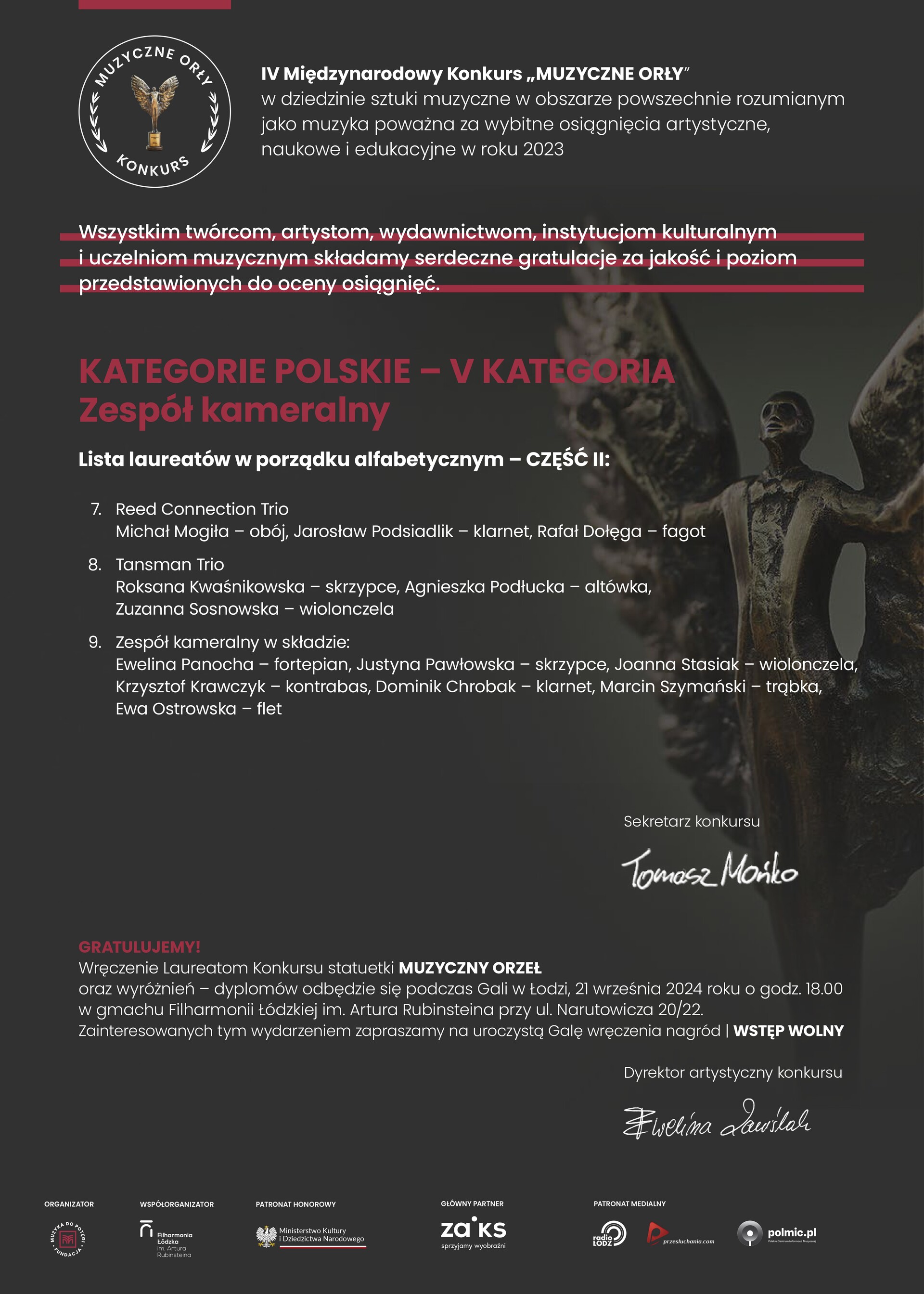 Laureaci Międzynarodowego Konkursu „Muzyczne Orły”