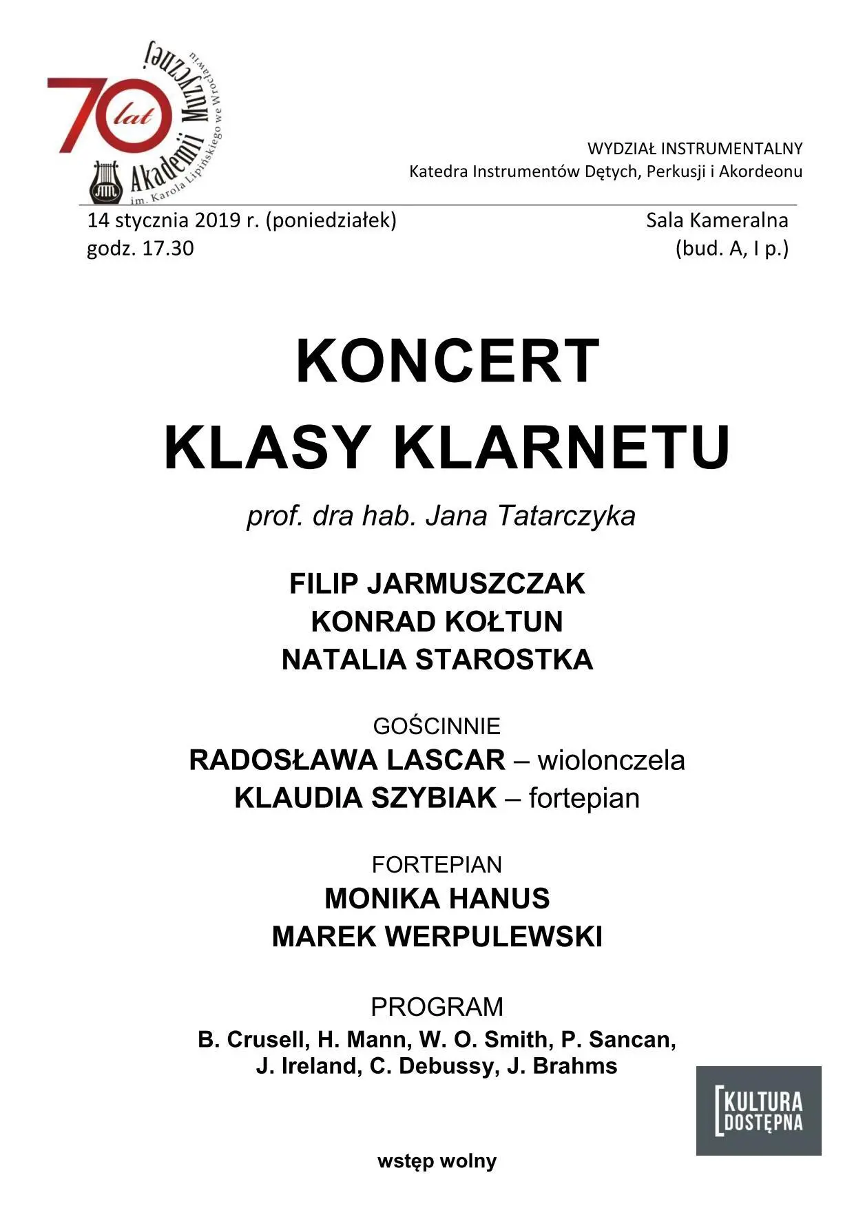 2019.01.14 Koncert klasy klarnetu_01.jpg