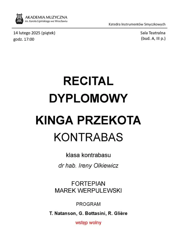 Recital dyplomowy - Kinga Przekota