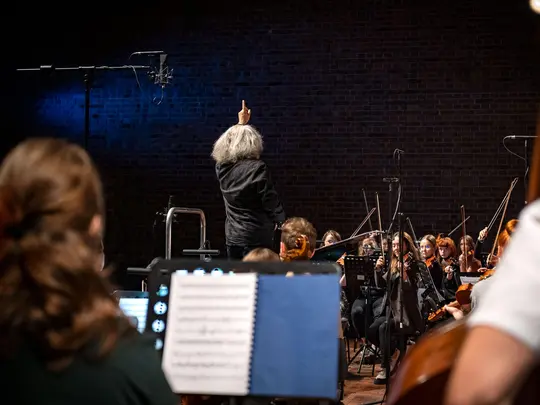Maestro Marek Pijarowski and the Academic Symphony Orchestra