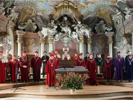 Ceremonial Promotion of Doctors and Postdoctoral Degrees of Art from Art Universities, March 31, 2014