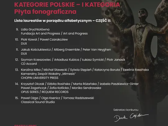 Laureaci III Międzynarodowego Konkursu &bdquo;Muzyczne Orły&rdquo;