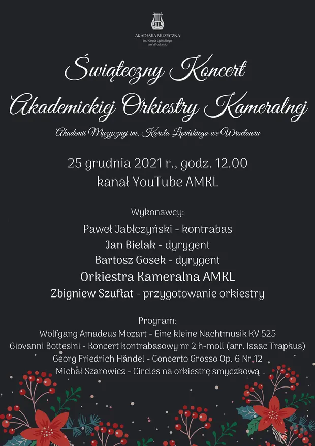 Świąteczny Koncert Akademickiej Orkiestry Kameralnej