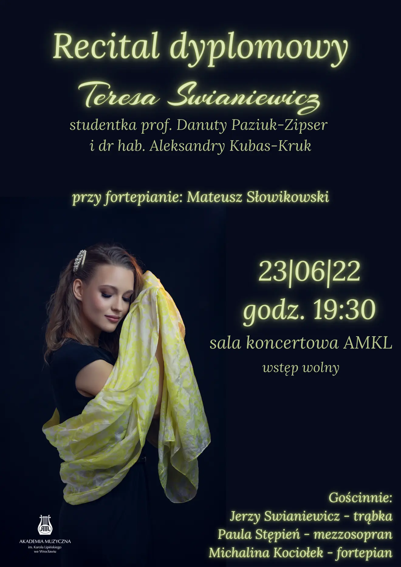 Plakat recital, T. Swianiewicz.png