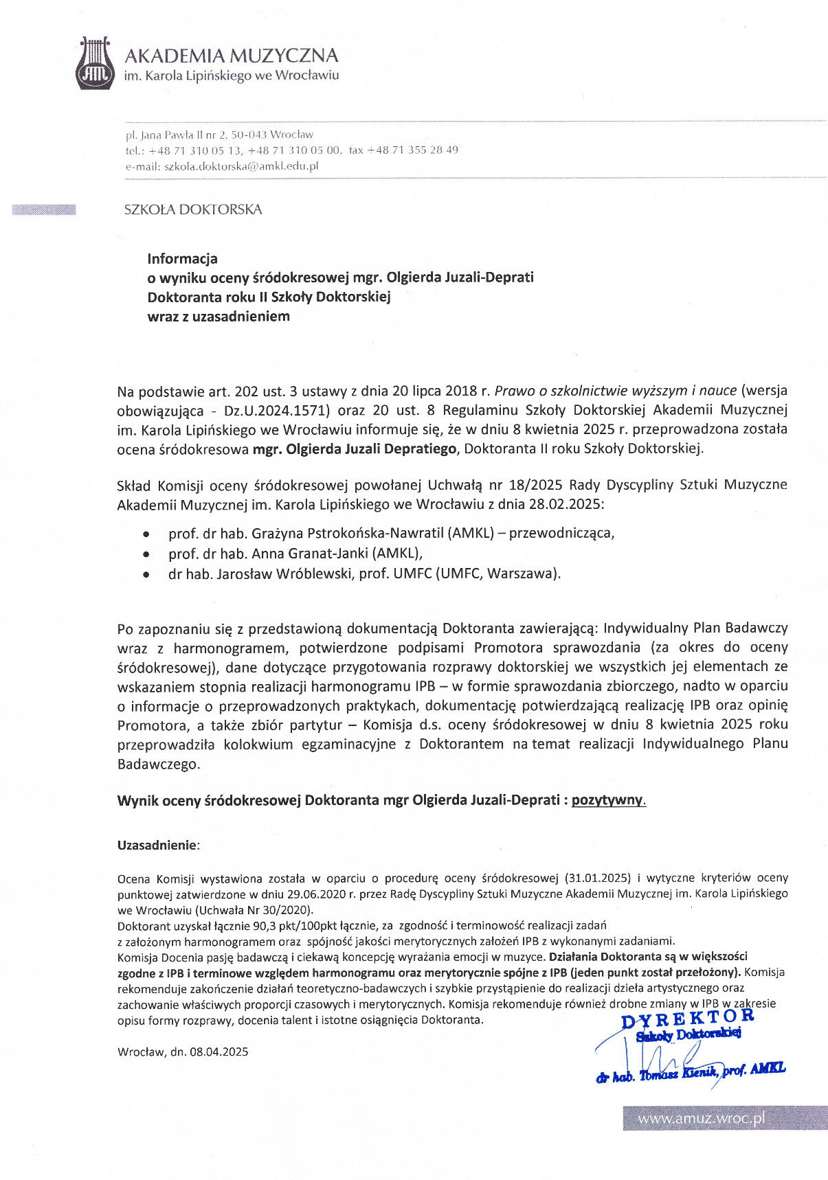 Ocena śródokresowa 2025