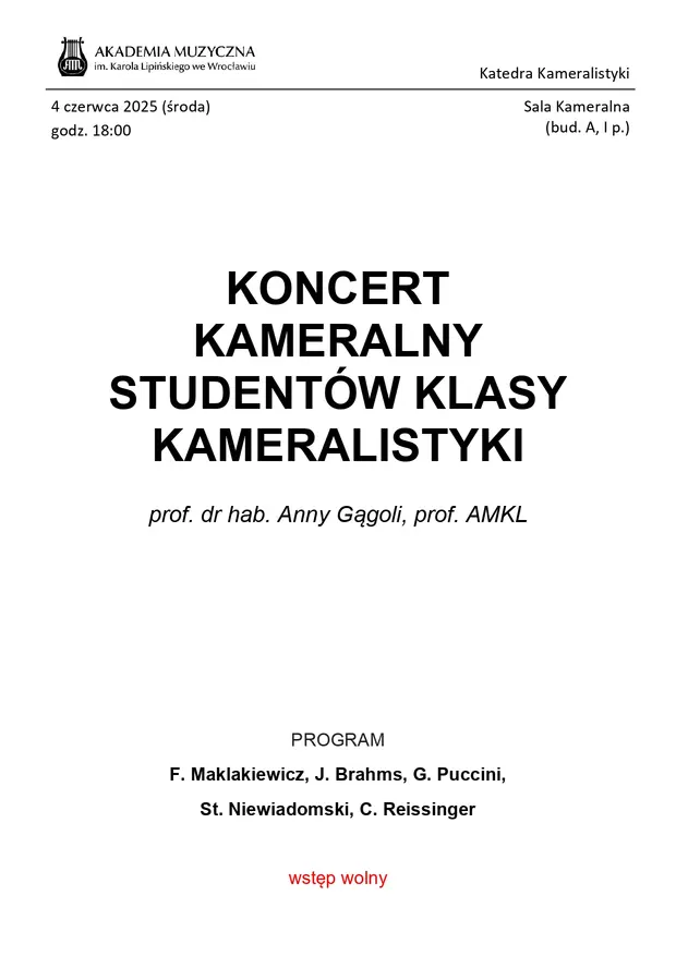 Koncert klasy kameralistyki