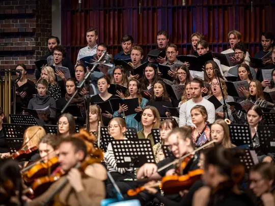 Academic Symphony Orchestra and the combined AMKL Choirs