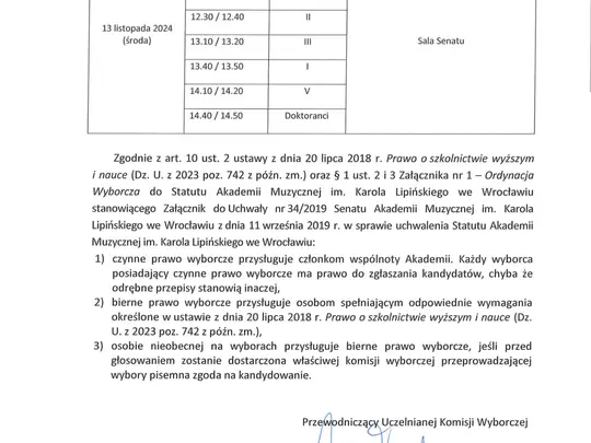 Wybory do Senatu AMKL