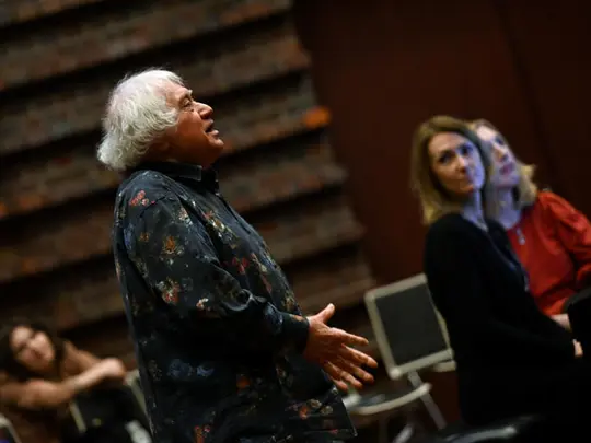 Maestro Jerzy Maksymiuk and course participant