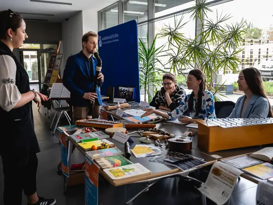 The stand of the Student Scientific and Artistic Club of Music Education