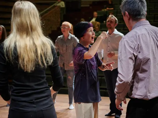 Angelika Wolf, M.A., with participants of workshops conducted as part of the 2nd International Conference on Working with Children's Choirs