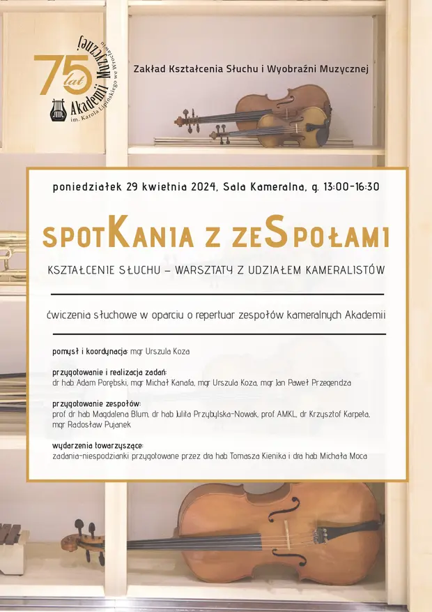 SpotKania z zeSpołami &ndash; warsztaty kształcenia słuchu dla zespoł&oacute;w  kameralnych