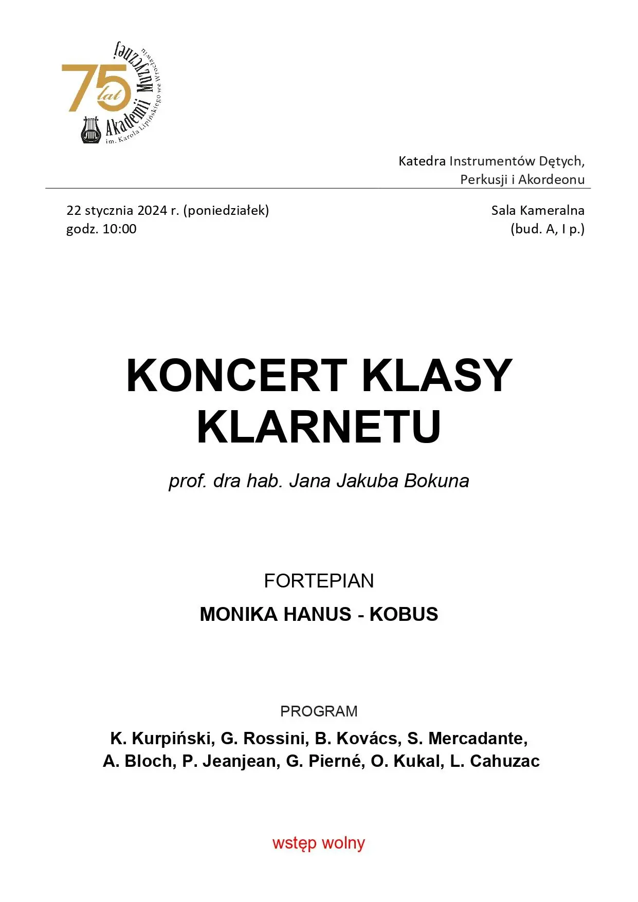 2024_01_24 Koncrt klasy klarnetu prof. Bokuna afisz_page-0001.jpg