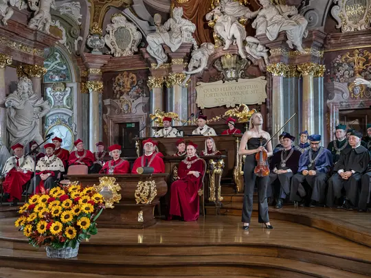 Występ artyst&oacute;w AMKL: mgr Karoliny Podorskiej i dr hab. Julity Przybylskiej- Nowak, prof. AMKL
