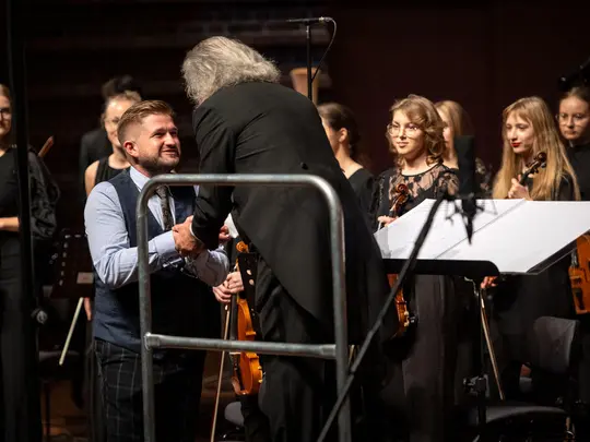 Dawid Aleksy Dorożyński, the author of the composition Fantasies of the Noise of Thought for symphony orchestra, inaugurating the Extraordinary Jubilee Concert