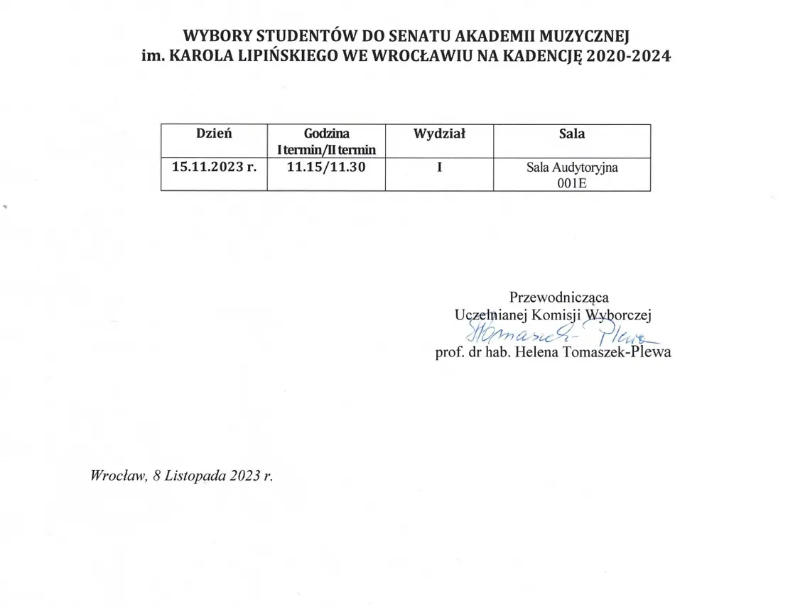 Wybory studentów do Senatu AMKL