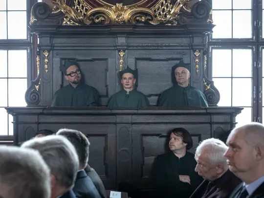 Academic procession in the Leopoldina Hall in the Main Building of the University of Wrocław