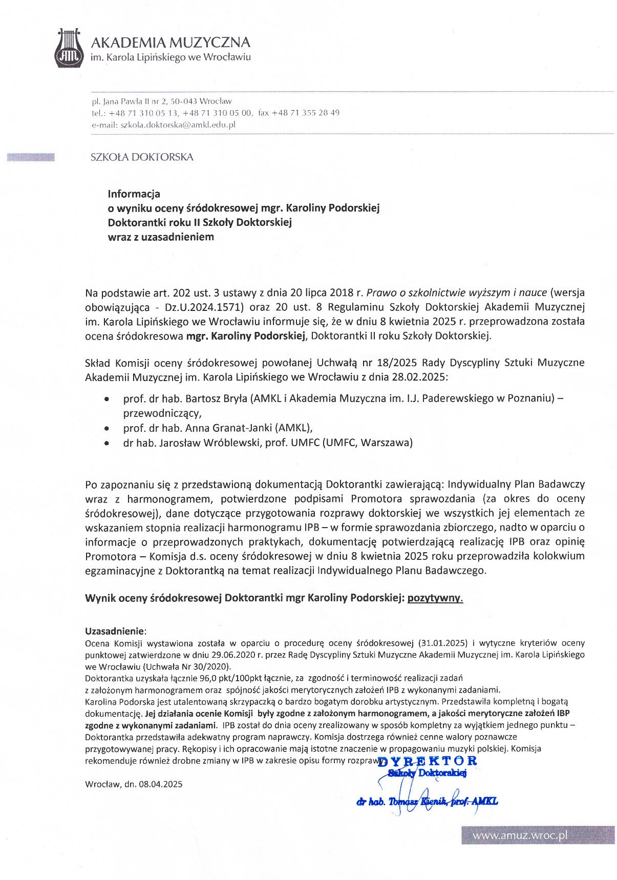 Ocena śródokresowa 2025