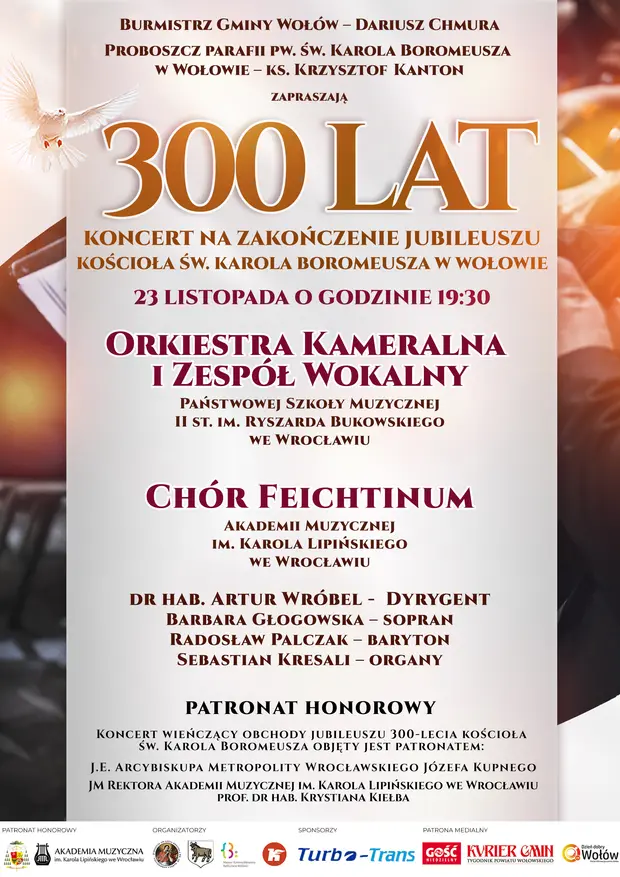 Koncert na zakończenie Jubileuszu Kościoła św. Karola Boromeusza w Wołowie