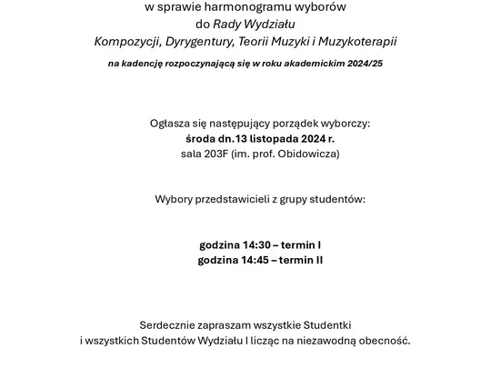 Wybory do Rady Wydziału