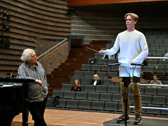 Maestro Jerzy Maksymiuk, uczestnik kursu