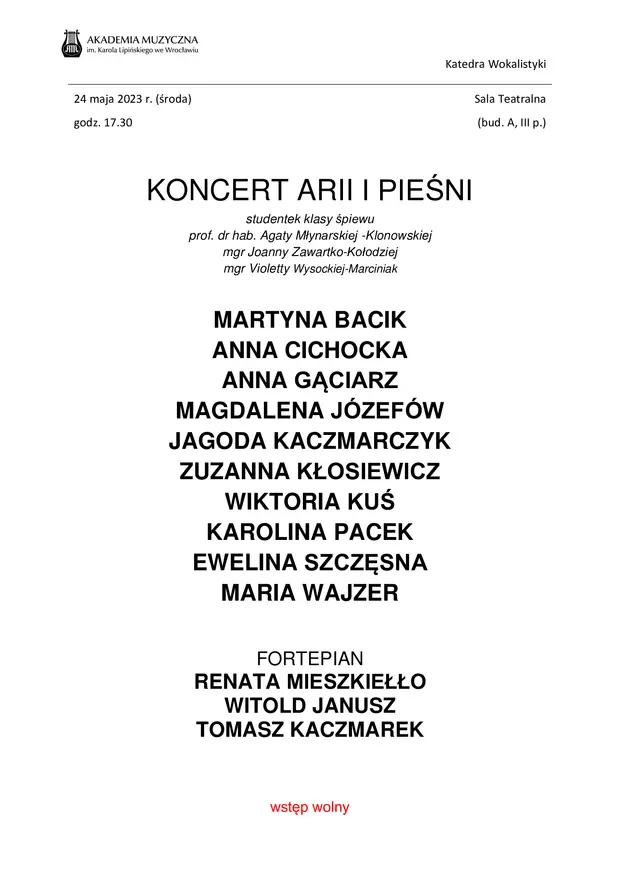 Koncert Arii i Pieśni