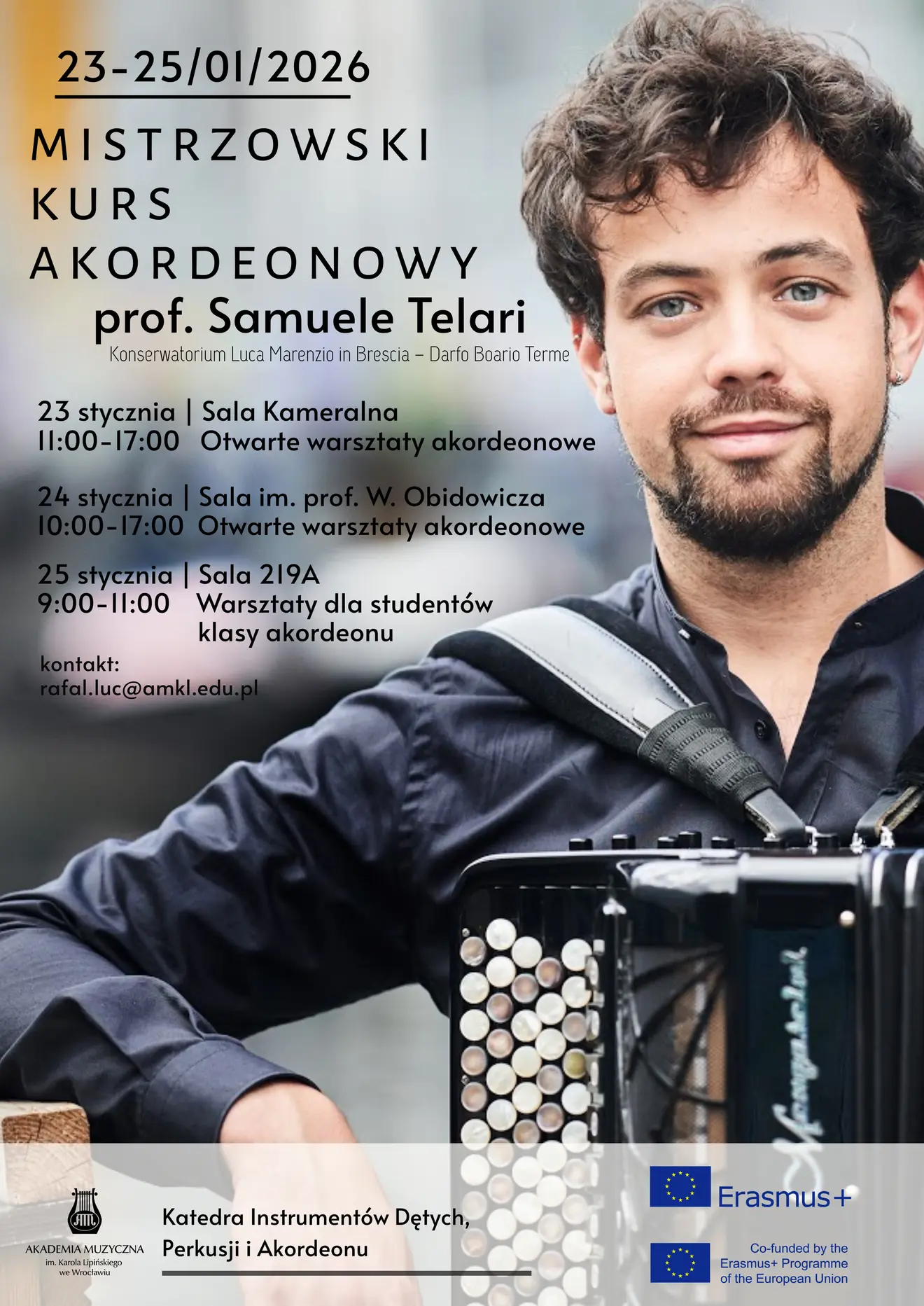 Plakat kursu akordeonowego