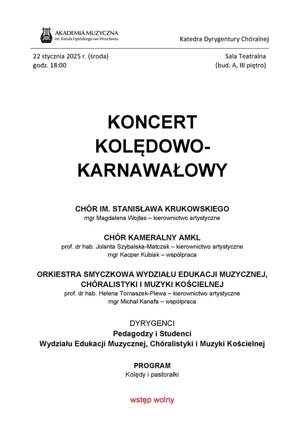 Koncert kolędowo-karnawałowy