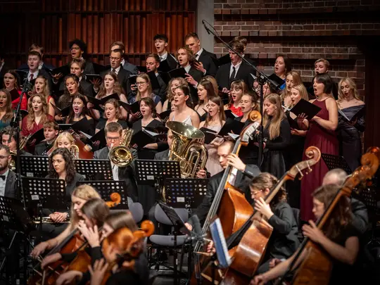 Academic Symphony Orchestra and the combined AMKL Choirs
