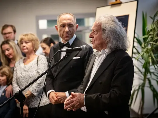 JM Rektor AMKL prof. dr hab. Krystian Kiełb oraz oraz Maestro Marek Pijarowski