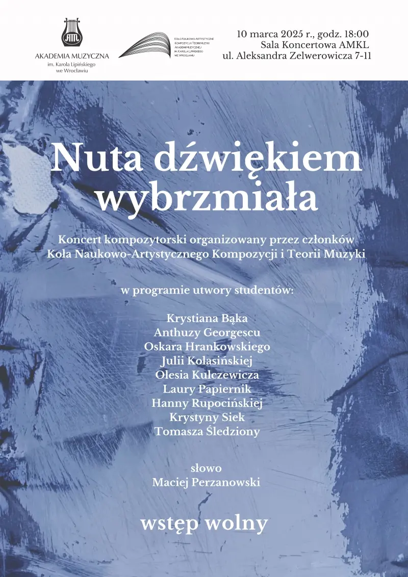 Plakat z tytułem - Koncert Kompozytorski 10.03.2025.jpg