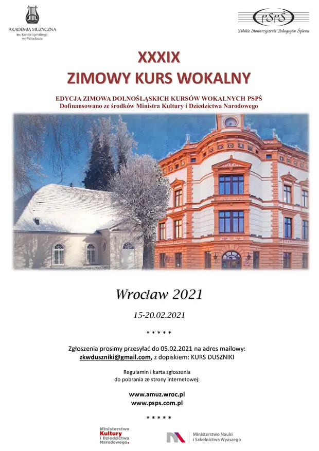 XXXIX Zimowy Kurs Wokalny