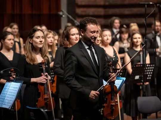 Radosław Pujanek, concertmaster of the Academic Symphony Orchestra
