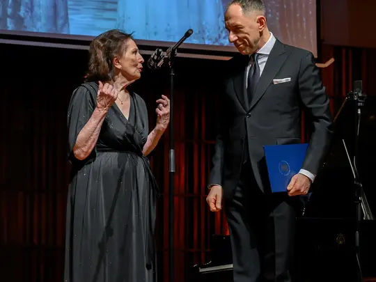 Prof. Danuta Paziuk-Zipser and His Magnificence Rector Prof. PhD. Hab. Krystian Kiełb