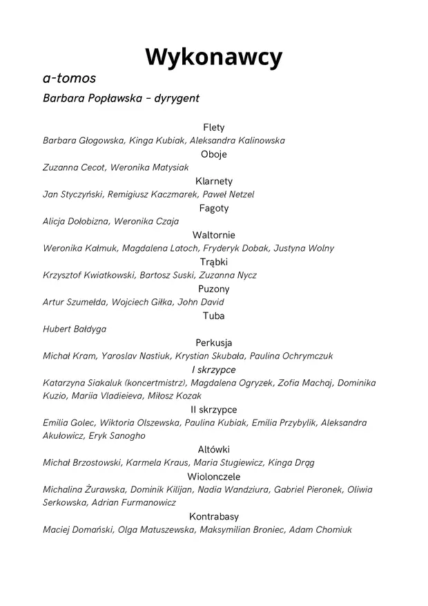 Koncert Kompozytorski IX Studenckiej Konferencji Naukowej Wieloznaczność dźwięku